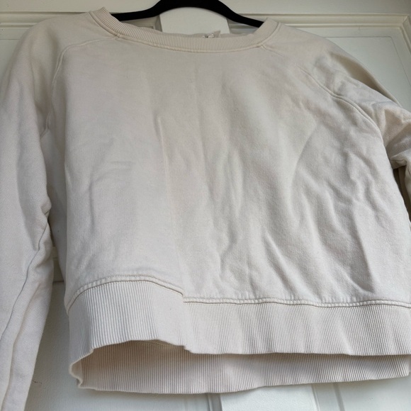 Women's Cream Crew Neck Sweater off white - Picture 2 of 9